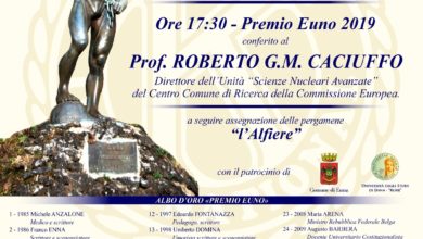 Photo of All’ennese Roberto Caciuffo il Premio Euno 2019