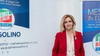 Photo of Dafne Musolino, candidata alle prossime elezioni europee, ad Enna sabato.