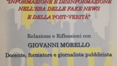 Photo of “Informazione e disinformazione nell’era delle fake news e delle post-verità”. Se ne parlerà il prossimo 21 maggio