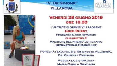 Photo of L’ASSOCIAZIONE PRO LOCO VILLAROSA PRESENTA IL LIBRO “CHILOMETRO 9”, VINCITORE DEL “PREMIO LETTERARIO INTERNAZIONALE MARIO LUZI” NEL 2016